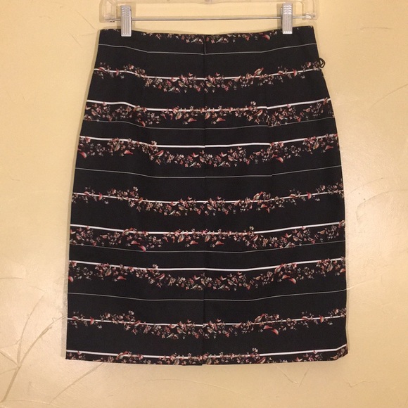 Worthington skirt pencil floral birds petite black - Picture 4 of 7